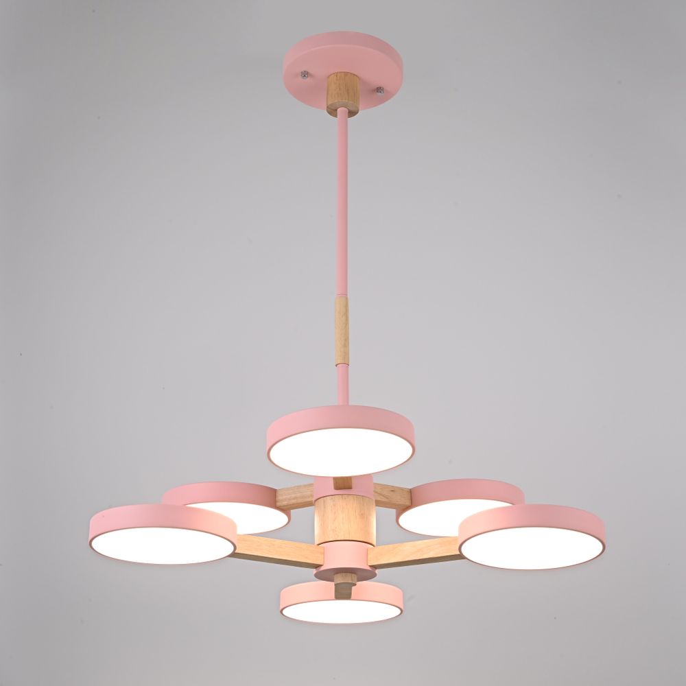 Люстра на штанге TURNA DBL L6 Pink