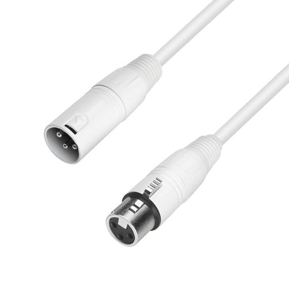 Adam Hall K4MMF0250-SNOW - кабель микрофонный XLR (F) - XLR (M), 2 x 0.22 мм2, 2.5 м, белый