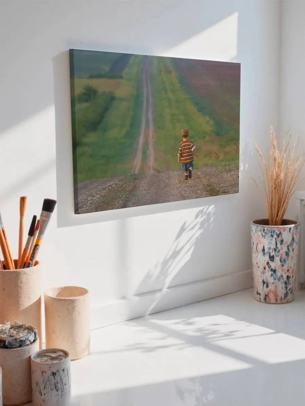 Картина на стену 40 X 50 Мальчик в поле