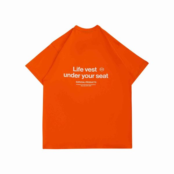 Футболка Life vest under your seat Оранжевая - фото 2
