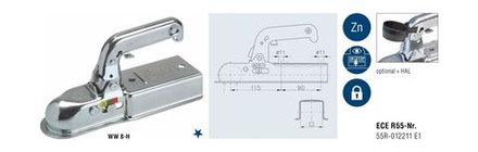 Замковое сцепное устройство WW 8-D45+HAL (W 1029) 45 мм, WINTERHOFF