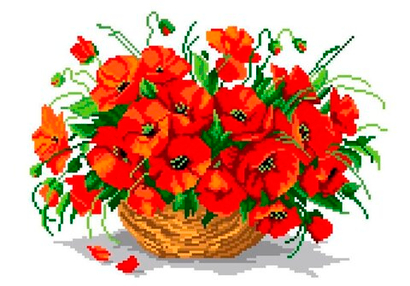 Схемы для вышивания нитками. Канва с нанесенным рисунком (схемой).