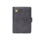 OUZIHUANG PU Passport Holder Regular Unisex Black