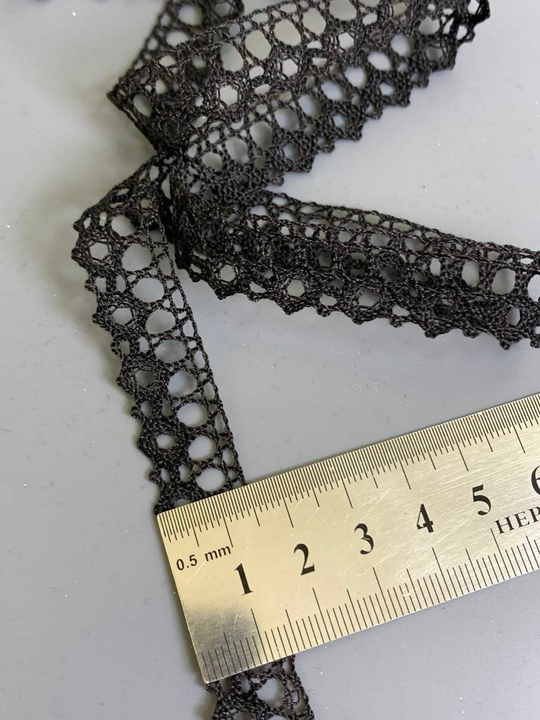 Тесьма хб, черная, 1,0см TH