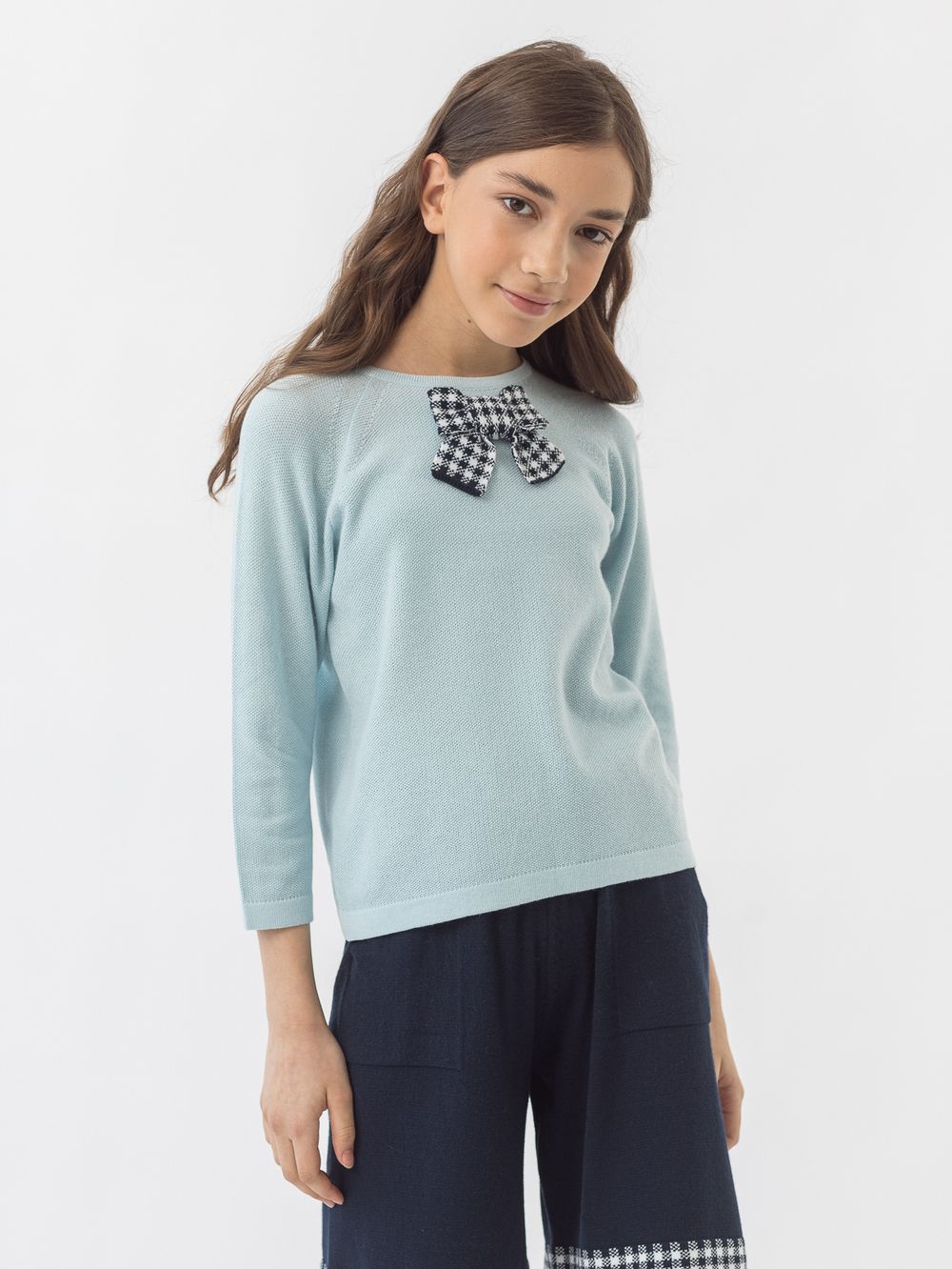 Джемпер голубой для девочки арт. AT824-1