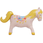 Шар Фольгированный Лошадь цирковая (Бежевый)