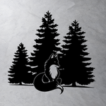 Виниловая наклейка на авто "Лиса и лес"