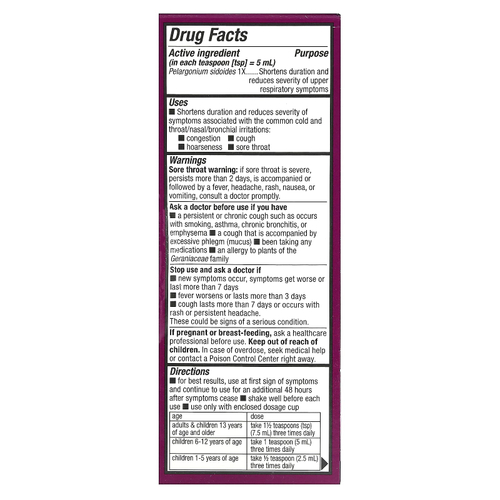 Nature's Way, Umcka, детский сироп от простуды, от 1 года, с вишневым вкусом, 120 мл (4 жидк. унции)