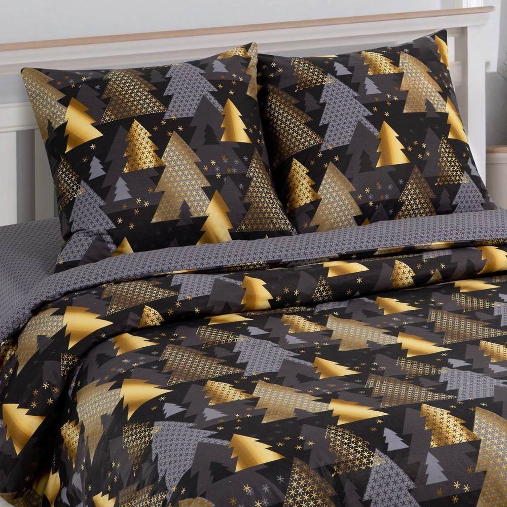 Постельное белье 2 спальное, поплин, наволочки 70х70, 100% хлопок, новогодние подарки