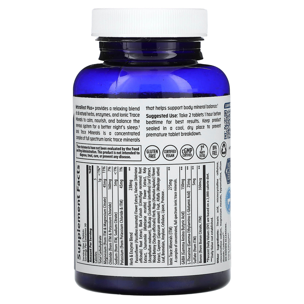 Trace, NaturalRest Plus +, 60 таблеток