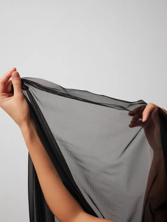 Сетка эластичная Lauma оптом с эффектом голого тела, черный 170