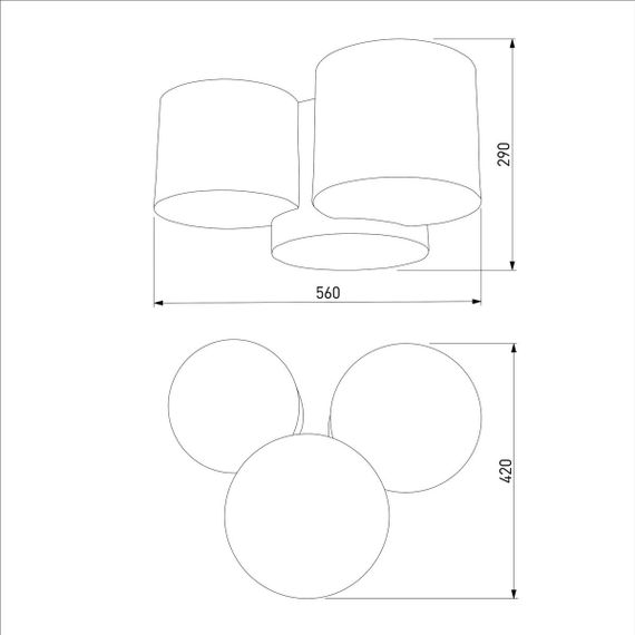 Потолочный светильник TK Lighting 4392 Mona Gray