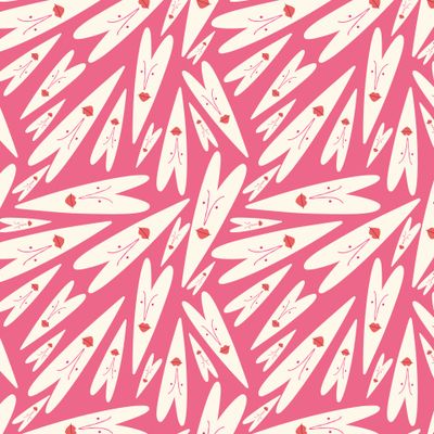 розовый паттерн с забавными сердечками