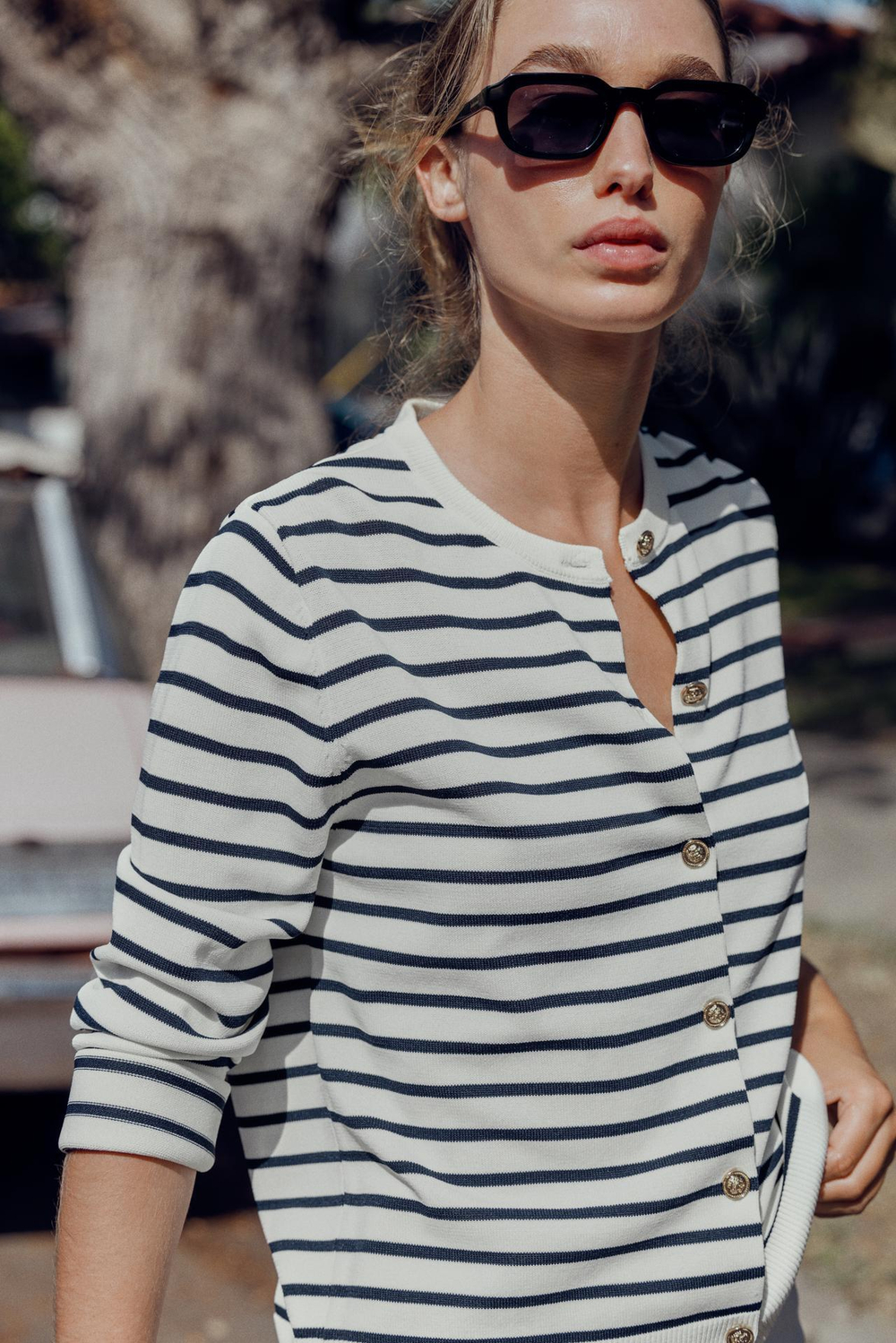 ZARA КАРДИГАН В ПОЛОСКУ, ПОЛОСКИ