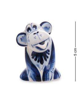 ГЛ- 743 Фигурка «Обезьяна» (Гжельский фарфор)