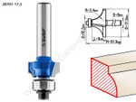 Кромочная калевочная фреза ЗУБР Профессионал №1, 17.3x8 мм, радиус 2.4 мм
