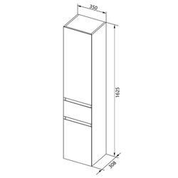 Шкаф-пенал для ванной Aquanet Йорк 35 белый