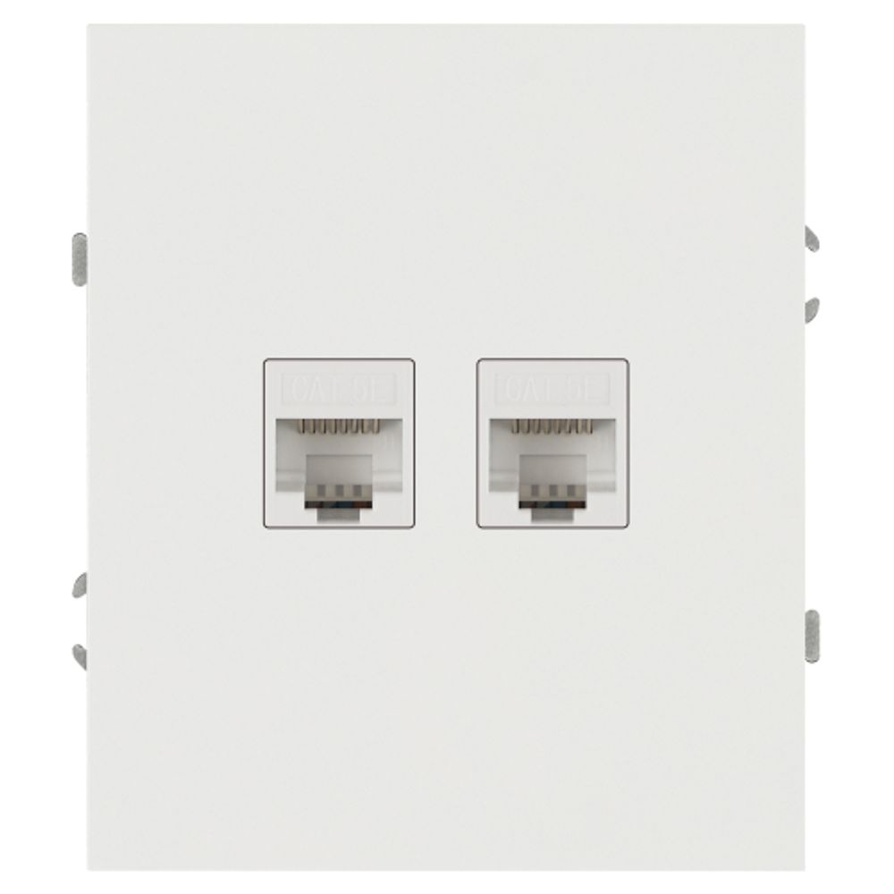 Розетка ЭРА Arktik 16-3108-08 информационная двойная 2XRJ45 белый матовый | Эра Arktik