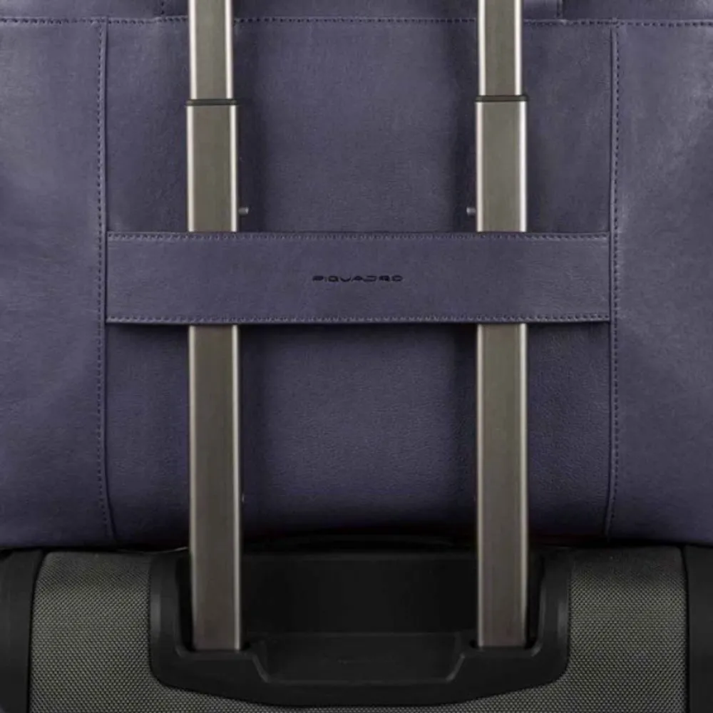 Сумка мужская Piquadro Black Square из натуральной кожи синяя (CA2849B3/BLU4) 7