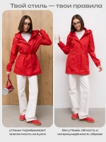 Ветровка с капюшоном удлиненная