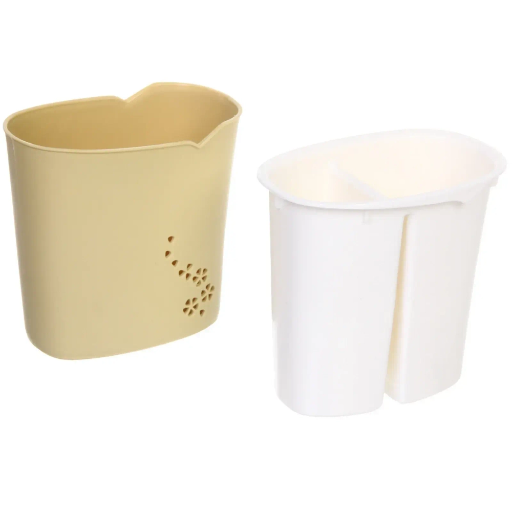 Подставка для столовых приборов «SEGRETO» 13*9*13см 2секции оливковая