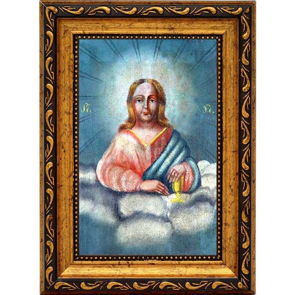Спас на облацех. Икона Иисуса Христа на холсте.