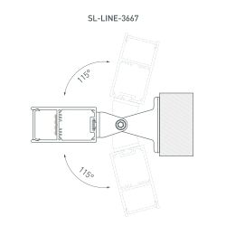 Профиль с экраном SL-LINE-3667-2500 ANOD+OPAL (Arlight, Алюминий) 020463