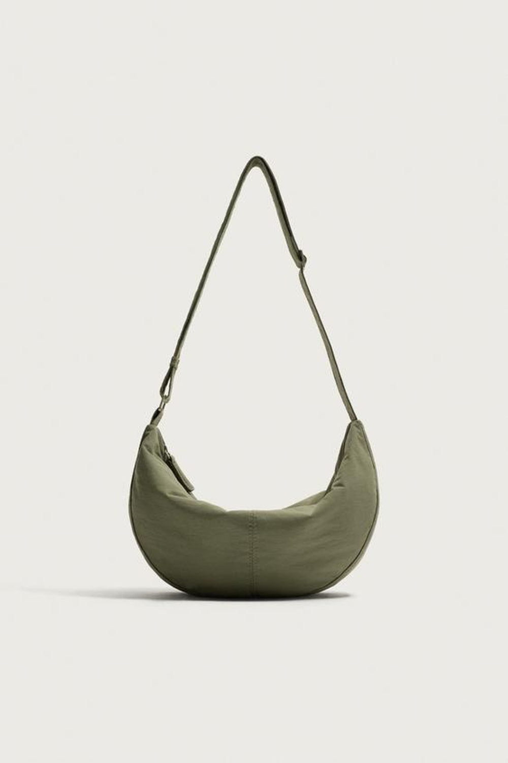 ZARA НЕЙЛОНОВАЯ СУМКА S, ЗЕЛЕНЫЙ ХАКИ
