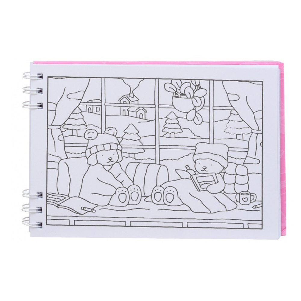 Раскраска Basir, 48 листов на гребне, серия "Животные", 7БЦ, размер 21*15 см, ассорти