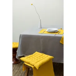 Скатерть из стираного льна серого цвета Essential, 170х170 см