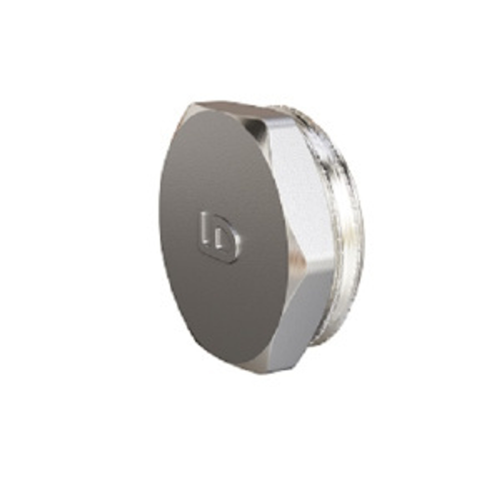 Пробка DN25 (1") НР латунь никель