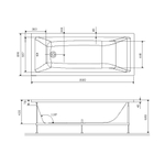 Каркас для ванны 150х70 см AM.PM Gem W93A-150-070W-R Серый