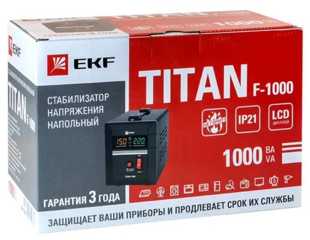 Стабилизатор напряжения  EKF stab-f-1000