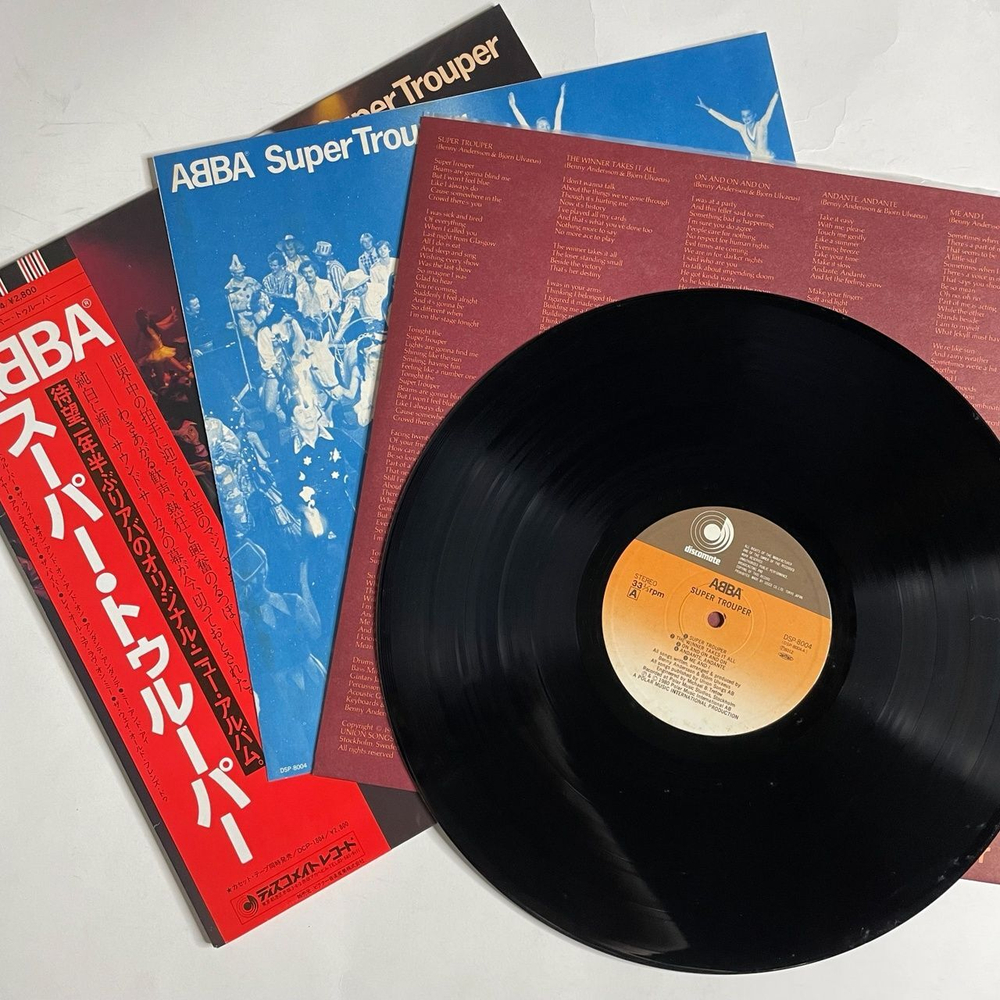 Винтажная виниловая пластинка LP ABBA Super Trouper (Japan 1980) (Obi) The Winner Takes It All