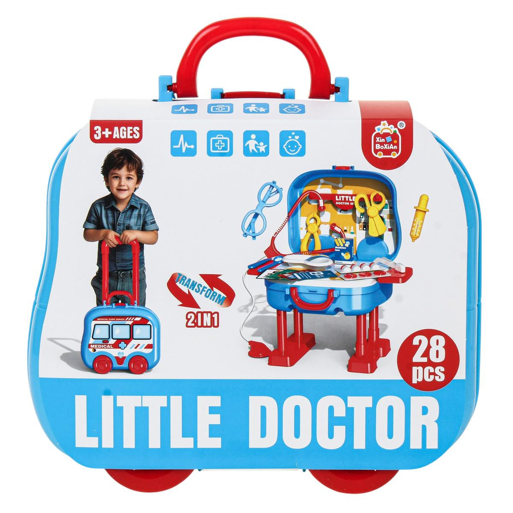 Игровой модуль "Доктор" 28 предм. чемодан, BX53