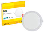 Светильник ДВО 1609 белый, круг LED 24Вт 4000 IP20 IEK
