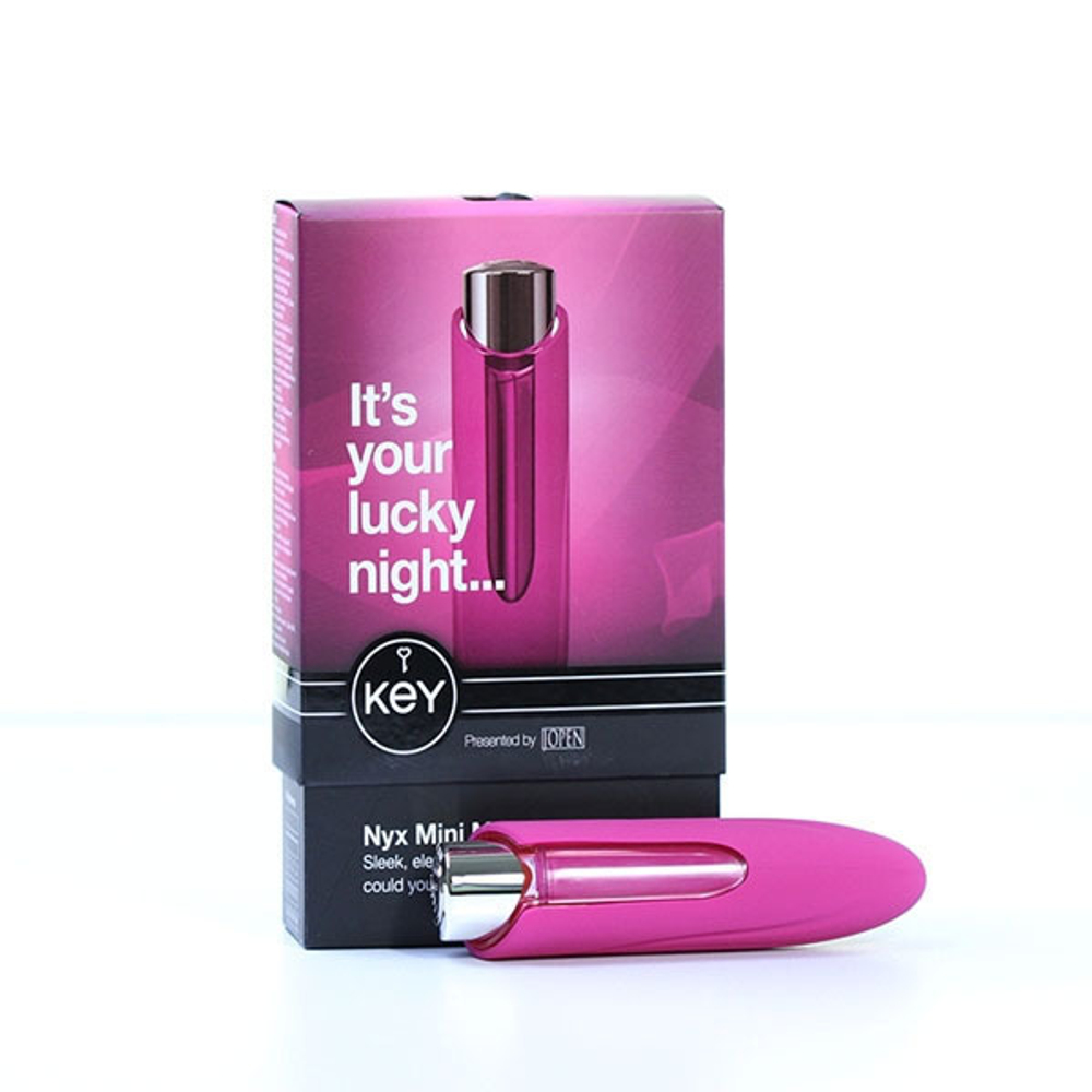 Розовый минивибромассажер Nyx Key