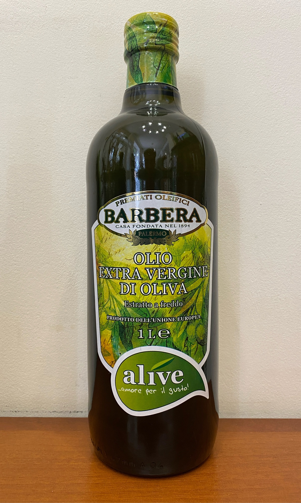 Оливковое масло BARBERA Alive Extra Virgin 1 литр Италия