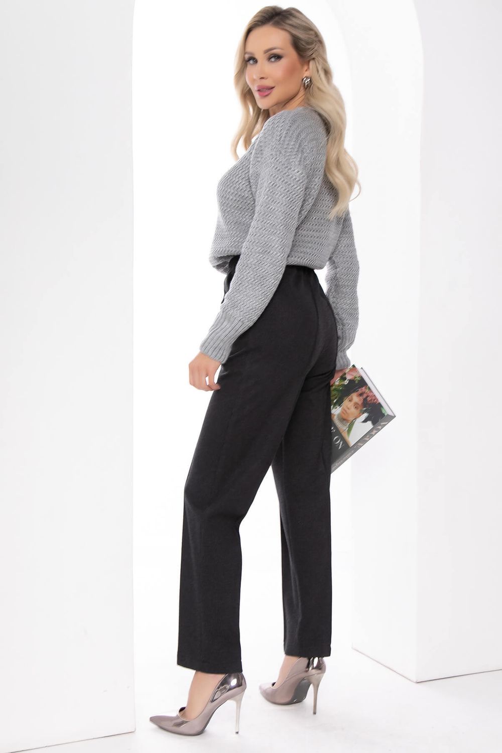 Брюки "Монтана" (блэк/полоска) Б8045 LT Collection