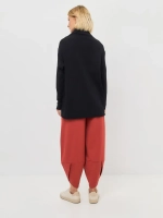 Брюки бананы трикотажные терракотовый