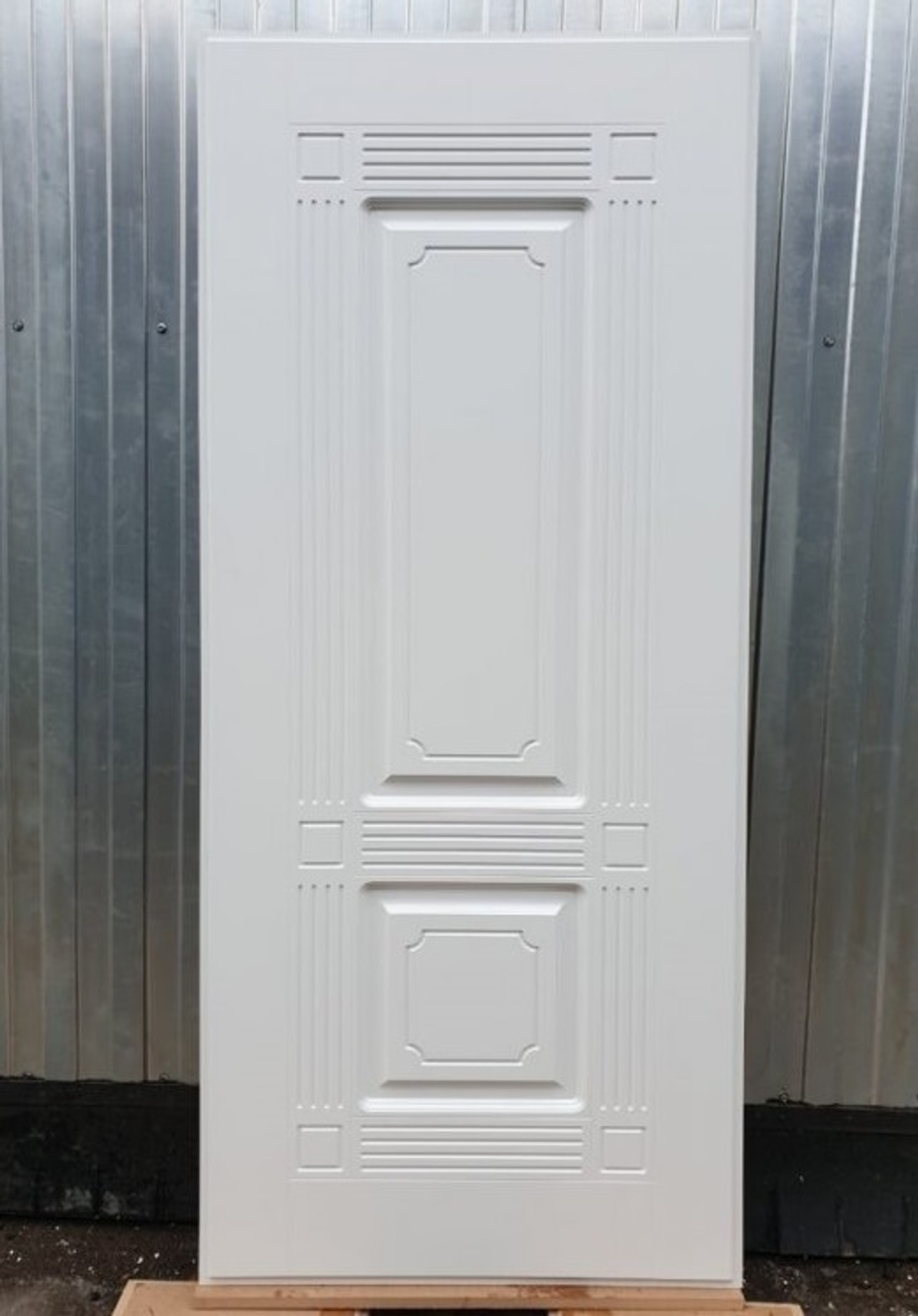 Входная металлическая дверь RеX (РЕКС) 15 Чешуя кварц черный, фурнитура хром/  ФЛ-2 Силк сноу 16мм