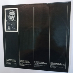 Винтажная виниловая пластинка А. Солженицын A. Solshenizyn A. Soljenitsyne A. Solschenizyn Прусские Ночи Prussian Nights Nuits Prussiennes Preussische Nachte Читает автор (Switzerland 1974)