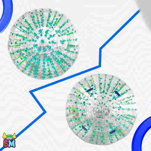 Светящийся зорб «Вселенная» с зелёными стропами, ТПУ, диаметр 2,8 м, без сидений