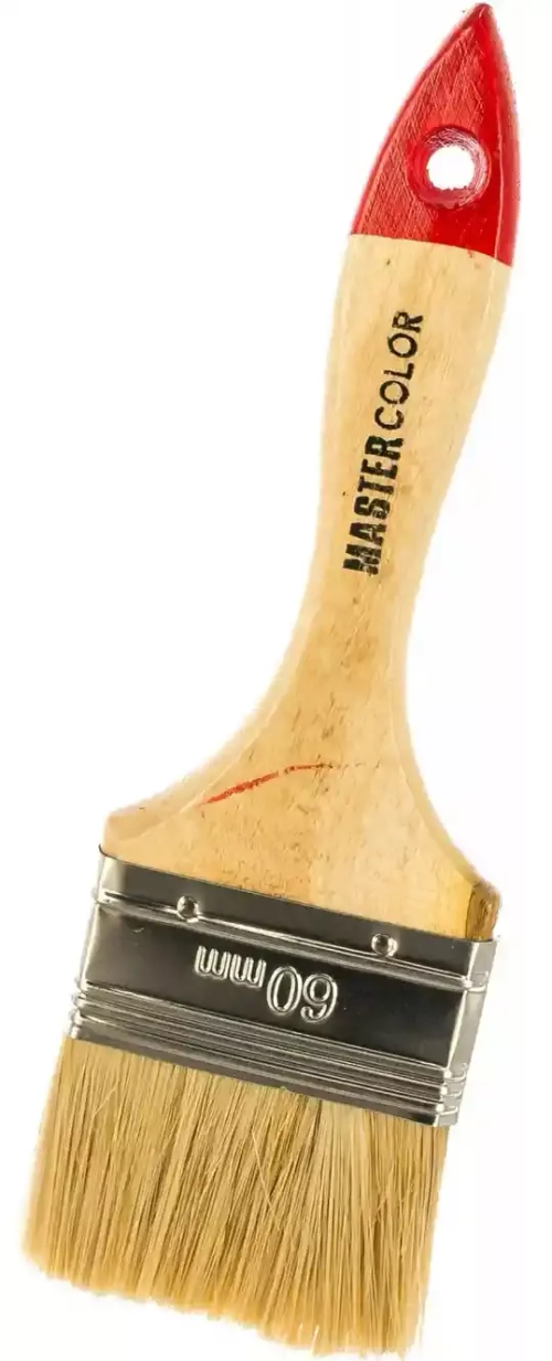 Кисть флейцевая натур щетина 55% топс лакиров ручка ширина 60 мм MASTER COLOR
