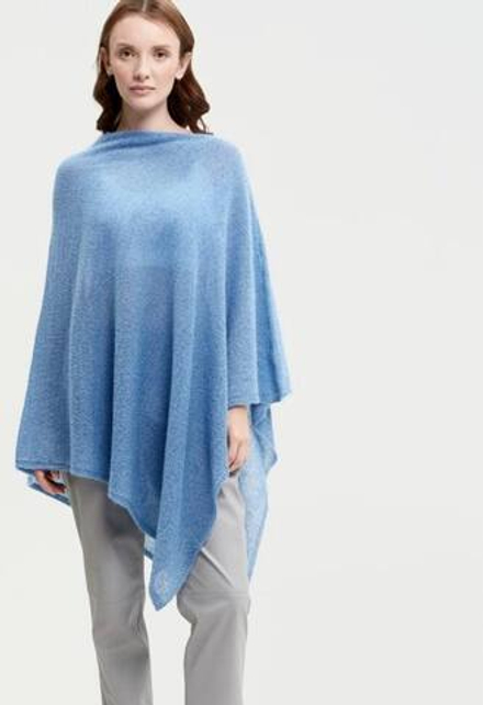 Накидка  пуховая Т027-04 голубой