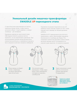 Спальный мешочек-трансформер 2-го этапа Love To Dream Swaddle UP Белый