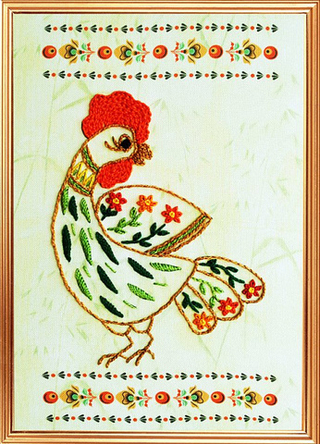 "Курочка.Панно"-3012ЖМ вышивка
