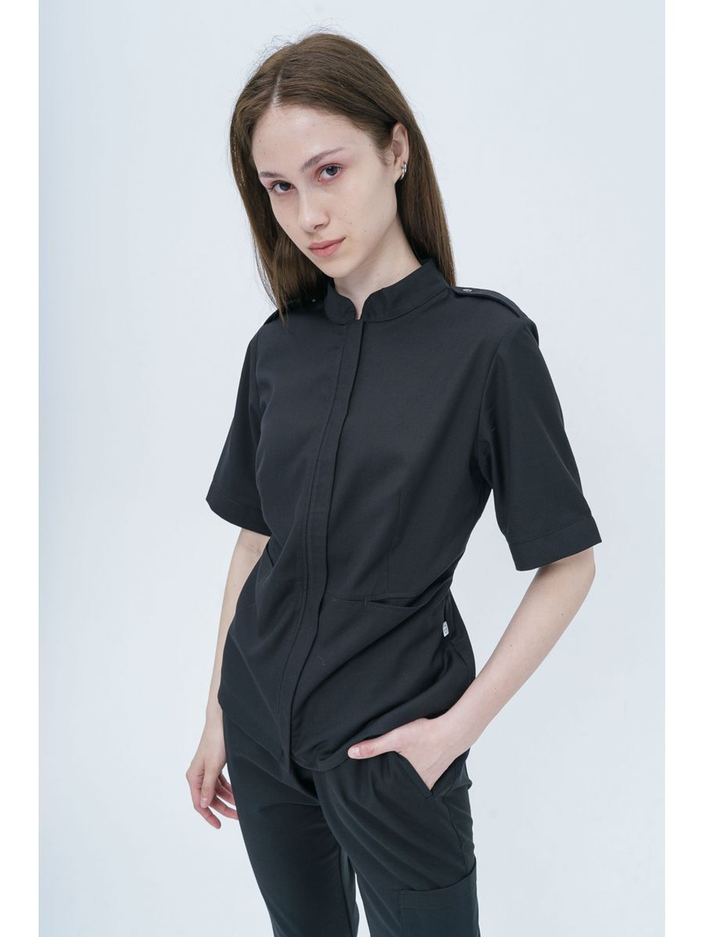 Рубашка медицинская женская на молнии TZ400