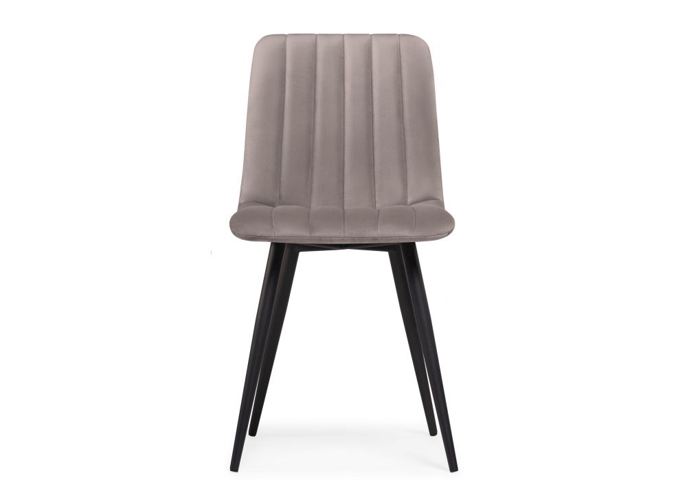 Стул на металлокаркасе Дани латте велюр velutto 08 / черный