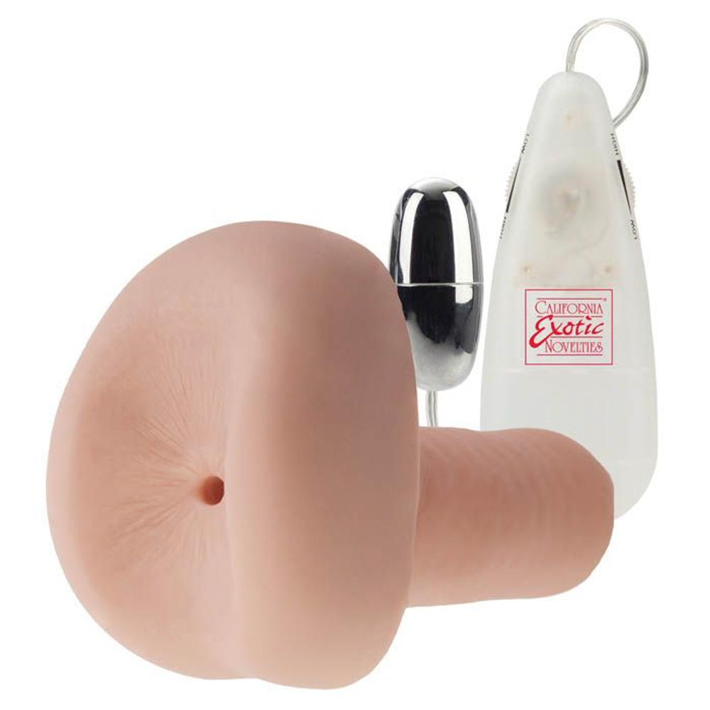 Мягкая реалистичная попка с вибрацией The Blonde Starlet (Цвет: телесный)